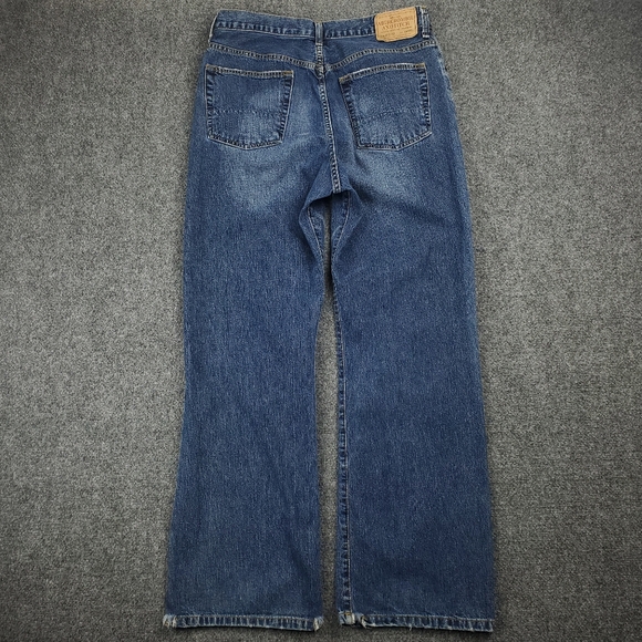 Vintage Abercrombie Fitch Jeans 32x32 Y2K Low Rise Bootcut Stone Wash Distressed - Picture 2 of 15